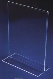 Porta menú acrílico (SKU:0702) - Padilla Publicidad